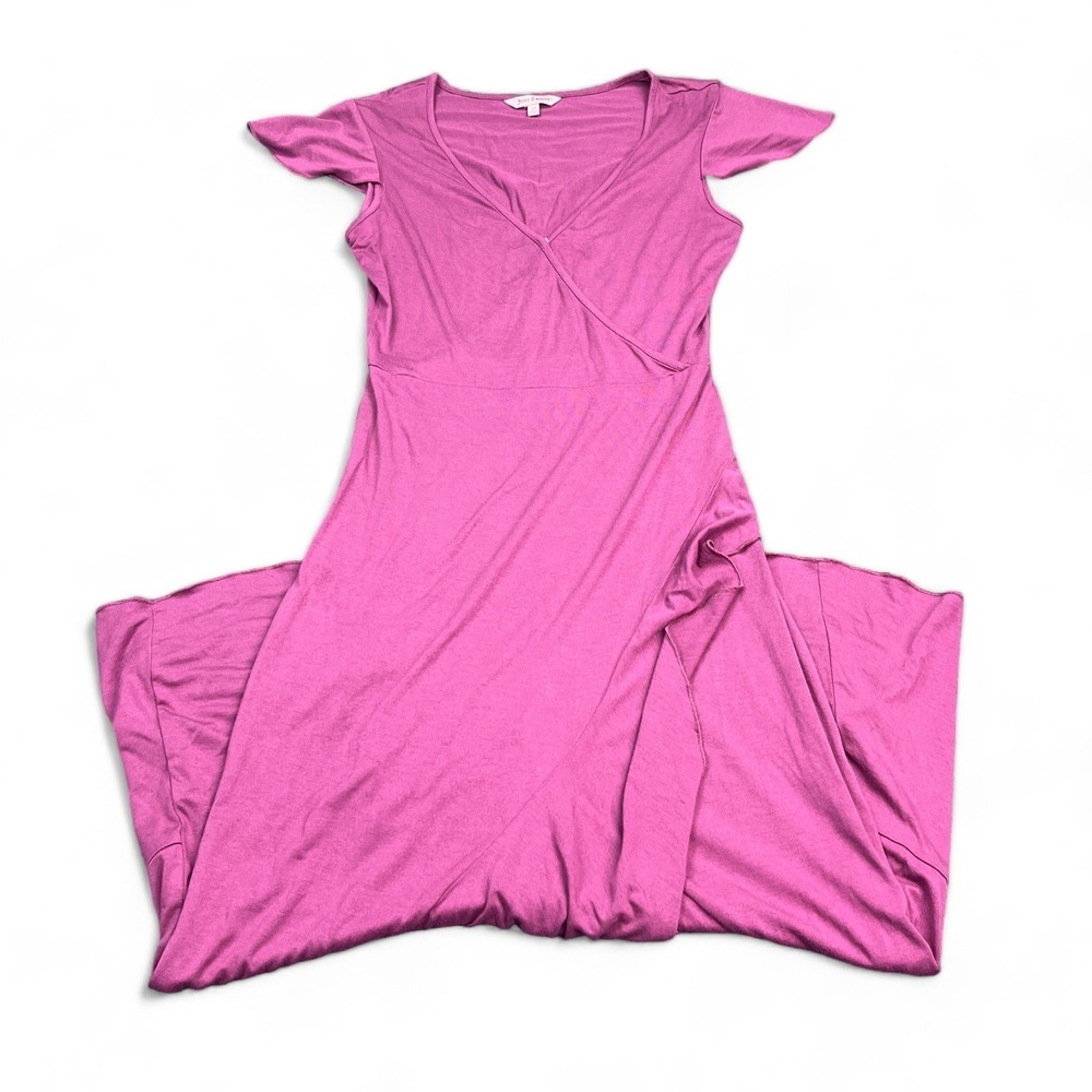 Juicy Couture Maxi Dress Womens Size XS Pink Short Sleeve Ruffle Casual